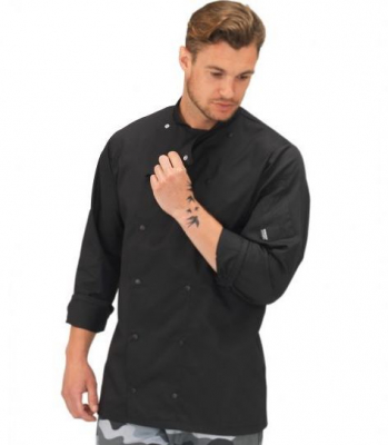 DENNYS LONG SLEEVE BLACK LE CHEF COOL & LITE CLIMATE CONTROL JACKET XXLARGE