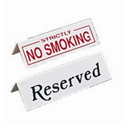 PLASTIC 'RESERVED' TABLE SIGN X10