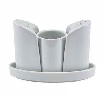 GENWARE PORCELAIN 4 PIECE CONDIMENT SET
