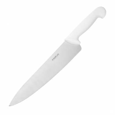 HYGIPLAS COOKS KNIFE 10Inch WHITE HANDLE 25.5CM C879