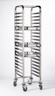 GASTRONORM RACKING TROLLEY 557X380X1700MM S/S