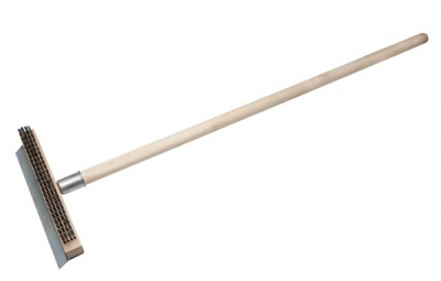 PIZZA OVEN WIRE BRUSH WITH SCRAPER (NO HANDLE)