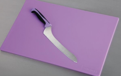 HYGIPLAS STANDARD LOW DENSITY PURPLE CHOP BOARD 12X450X300MM