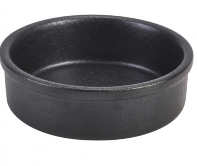 GENWARE FORGE STONEWARE BLACK TAPAS DISH 10.3OZ