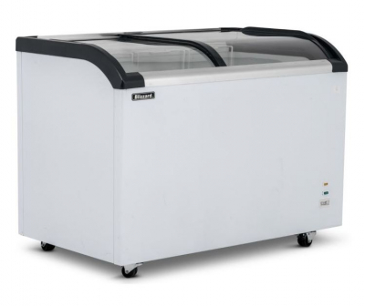 BLIZZARD CURVED GLASS LID FREEZER 320L FULL WARRANTY