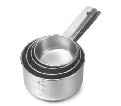 4 PIECE MEASURING CUP SET S/S 1/4 CUP 1/3 CUP 1/2 CUP 1 CUP