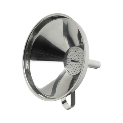 STAINLESS STEEL 5Inch FUNNEL WITH REMOVABLE STRAINER