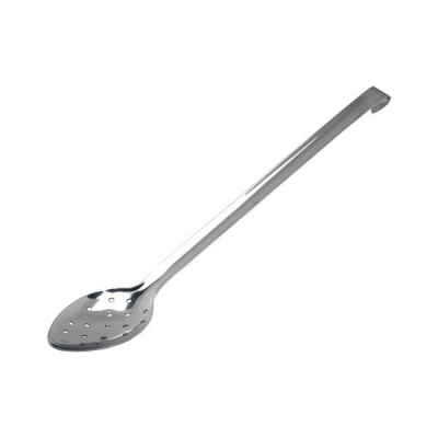 STAINLESS STELL PERFORATED SPOON 13.7Inch WITH HOOK HANDLE