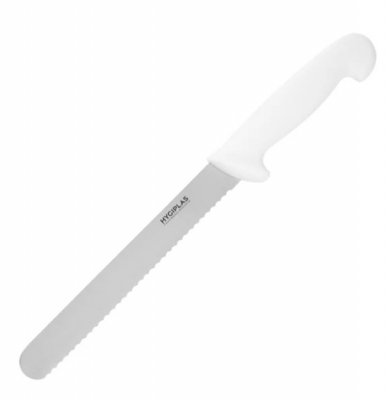 8Inch Bread KNIFE WHITE (SERRATED)