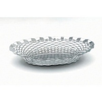 OVAL STAINLESS STEEL BASKET 24X17CM