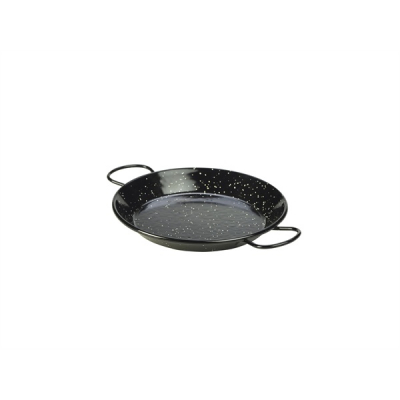 BLACK ENAMEL PAELLA PAN 20CM X6 E0220