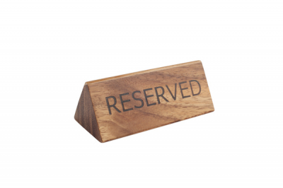 RESERVE SIGN IN ACACIA 100x40x 27069