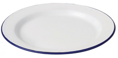 OLYMPIA ENAMEL DINNER PLATES ROUND 30CM X 6  DC388