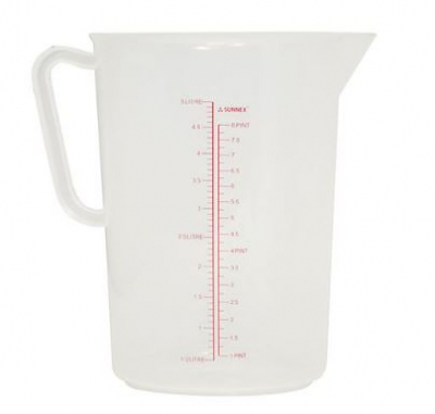 SUNNEX MEASURING JUG 5LTR CLEAR PP  86521