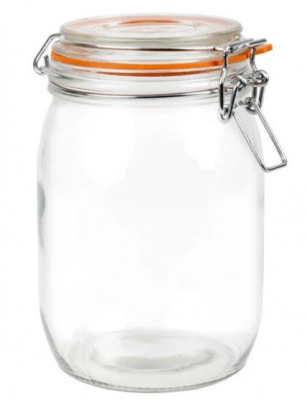 CLIP TOP GLASS PRESERVE JAR 1000ML