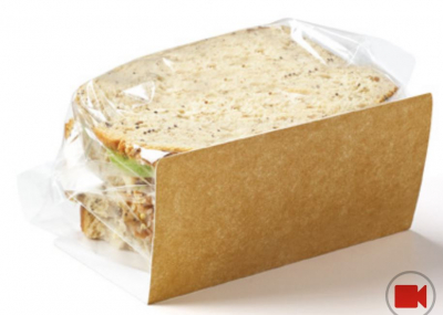 KRAFT STACK SANDWICH WRAP WITH FILM X 800