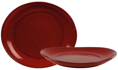 RUSTICO LAVA BISTRO OVAL PLATE 29.5X26CM/11.5X10.25Inch X12