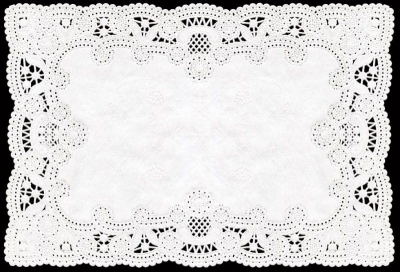 WHITE LACE TRAYPAPER 353X255MM