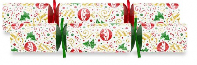 9Inch FESTIVE JOY WHITE CRACKER MIXED BOX BOX100