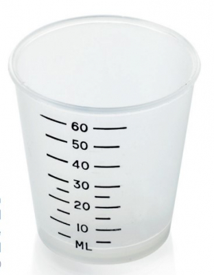 REUSABLE MEDICINE MEASURE POT GRADUATED 60ML