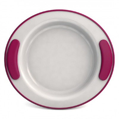 ORNAMIN KEEP WARM PLATE 25.5CM BLACKBERRY/WHITE