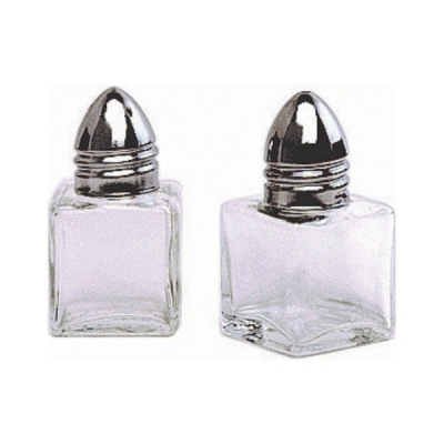 S/S MINI GLASS PEPPER POT 20X20X55MM