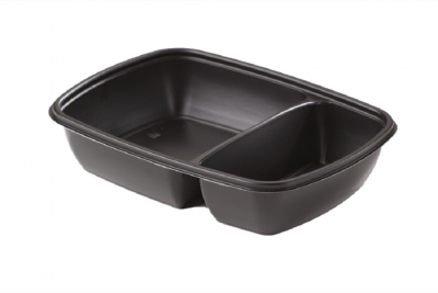 MEDIUM REGTANGULAR MICROWAVE 2 COMP. CONT 900ML 23X17X5CM