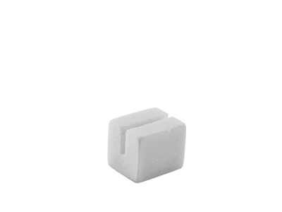 GENWARE WHITE MARBLE SIGN HOLDER 3X2.5X2.5CM