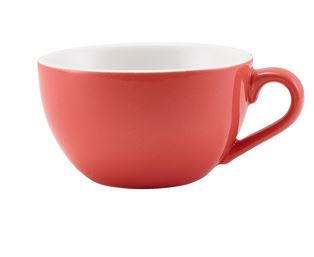 GENWARE PORCELAIN CORAL BOWL SHAPED CUP 17.5CL/ 6OZ