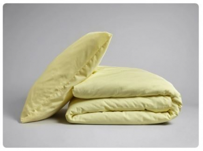 FR POLYESTER DUVET COVER, SINGLE BED 200 X 140CM - LEMON