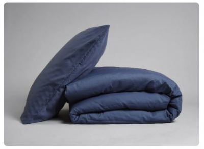 FR POLYESTER DUVET COVER, SINGLE BED 200 X 140CM - NAVY