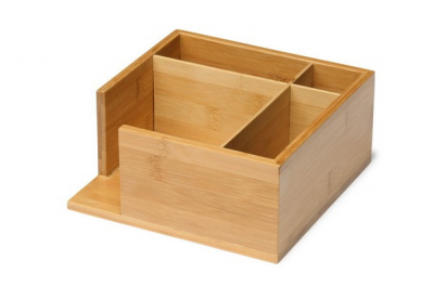 BAMBOO NAPKIN DISPENSER 18X18CM NATURAL