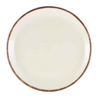 GENWARE TERRA STONEWARE SERENO BROWN COUPE PLATE 7.5Inch