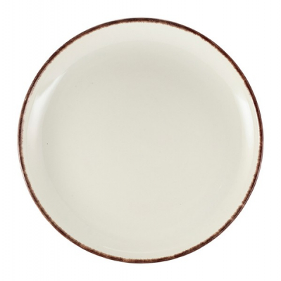 GENWARE TERRA STONEWARE SERENO BROWN COUPE PLATE 10.8Inch