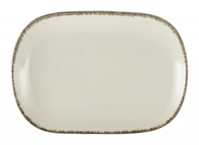 GENWARE TERRA STONEWARE SERENO GREY RECTANGULAR PLATE 9.4X6.5Inch