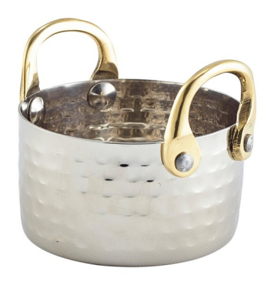 GENWARE HAMMERED STAINLESS STEEL MINI CASSEROLE DISH 7.8OZ