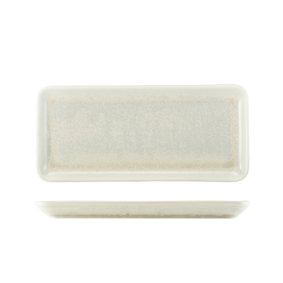 TERRA PORCELAIN PEARL NARROW RECTANGULAR PLATTER 31 X 14CM
