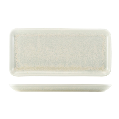 TERRA PORCELAIN PEARL NARROW RECTANGULAR PLATTER 36 X 16.5CM