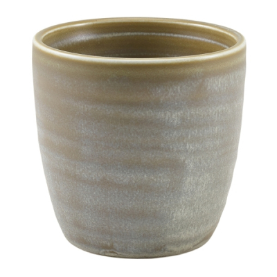 GENWARE TERRA PORCELAIN MATT GREY CHIP CUP 10.5OZ