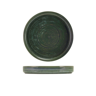 TERRA PORCELAIN AQUA GREEN  PRESENTATION PLATE 18CM