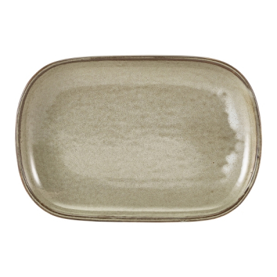 GENWARE TERRA PORCELAIN GREY RECTANGULAR PLATE 9.4X6.5Inch