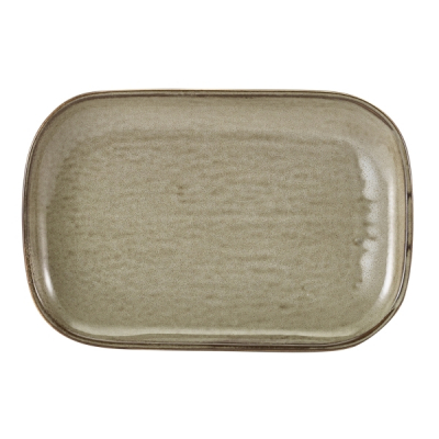 GENWARE TERRA PORCELAIN GREY RECTANGULAR PLATE 11.4X7.7Inch