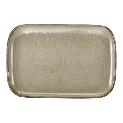 GENWARE TERRA PORCELAIN GREY RECTANGULAR PLATE 13.6X9.3Inch