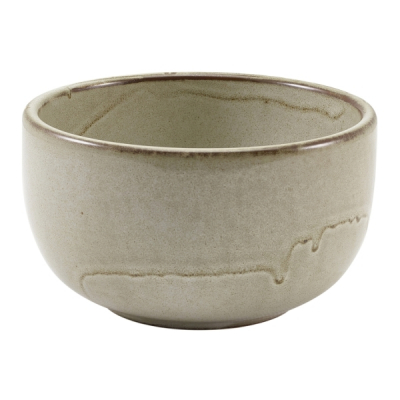 GENWARE TERRA PORCELAIN GREY ROUND BOWL 17.5OZ