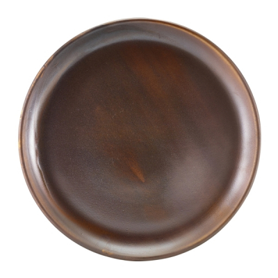 GENWARE TERRA PORCELAIN RUSTIC COPPER COUPE PLATE 10.8Inch