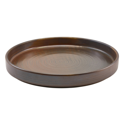 GENWARE TERRA PORCELAIN RUSTIC COPPER PRESENTATION PLATE 10.2Inch