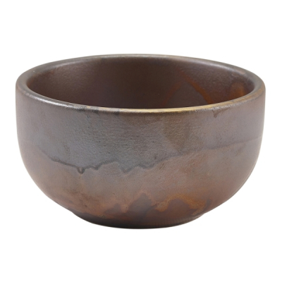 GENWARE TERRA PORCELAIN RUSTIC COPPER ROUND BOWL 12.5OZ