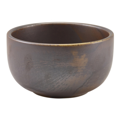 GENWARE TERRA PORCELAIN RUSTIC COPPER ROUND BOWL 17.5OZ