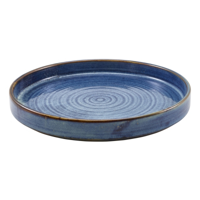 GENWARE TERRA PORCELAIN AQUA BLUE PRESENTATION PLATE 10.2Inch
