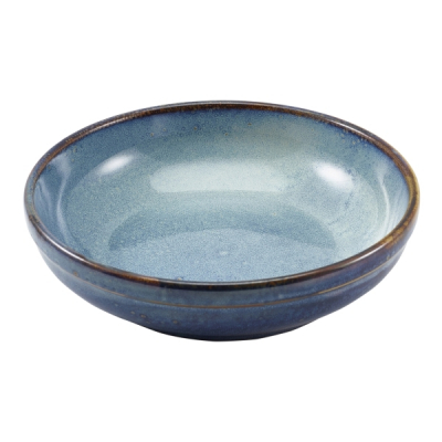 GENWARE TERRA PORCELAIN AQUA BLUE COUPE BOWL 45.8OZ